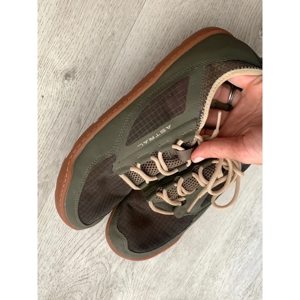 Astral Loyak ACWS Women 9 Water Shoes Olive Green Brown Hiking Sneakers Gorpcore